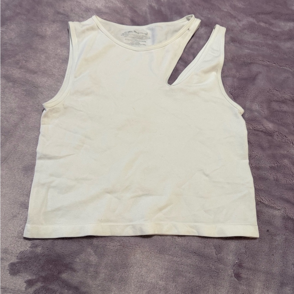 White stretchy crop top